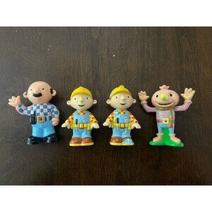 Vintage Bob The Builder Figures  2.5" Tall Lot of 4